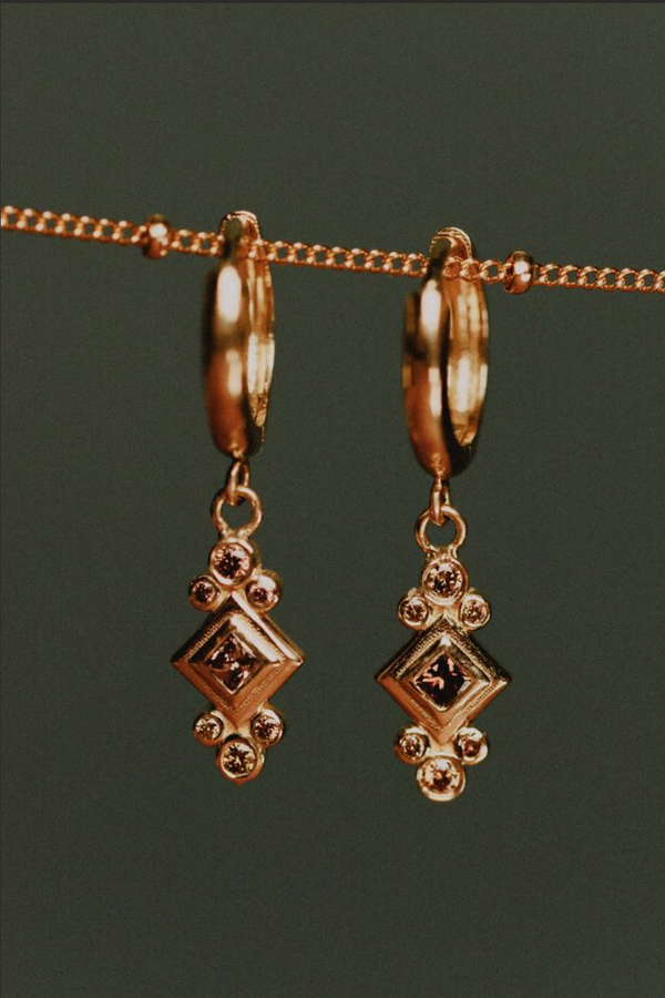 Champagne Diamond Iria Earrings